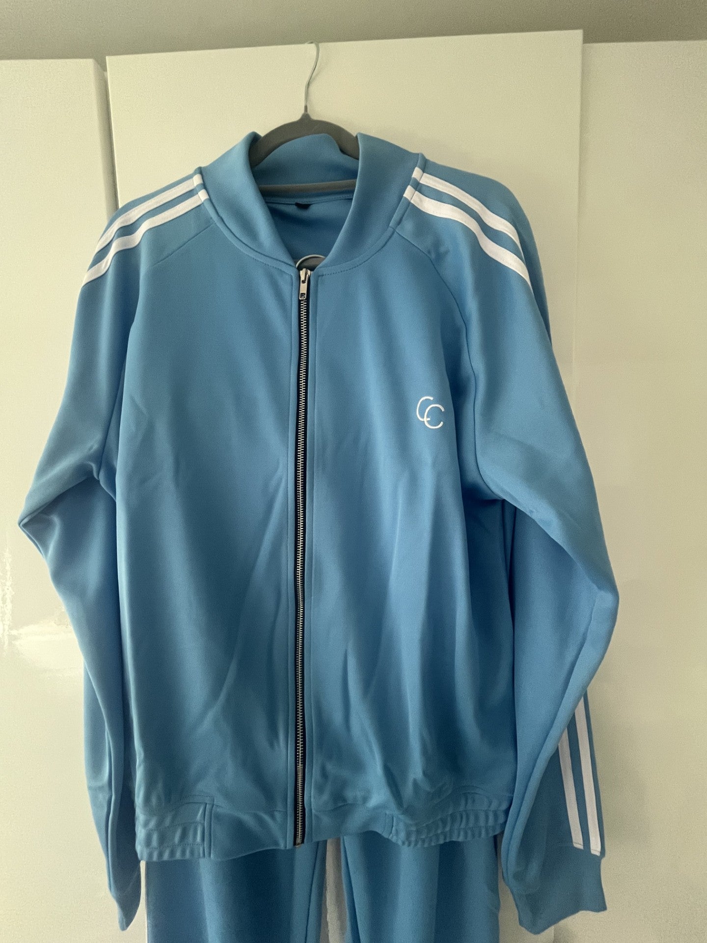 CC Blue Tracksuit with White Stripes